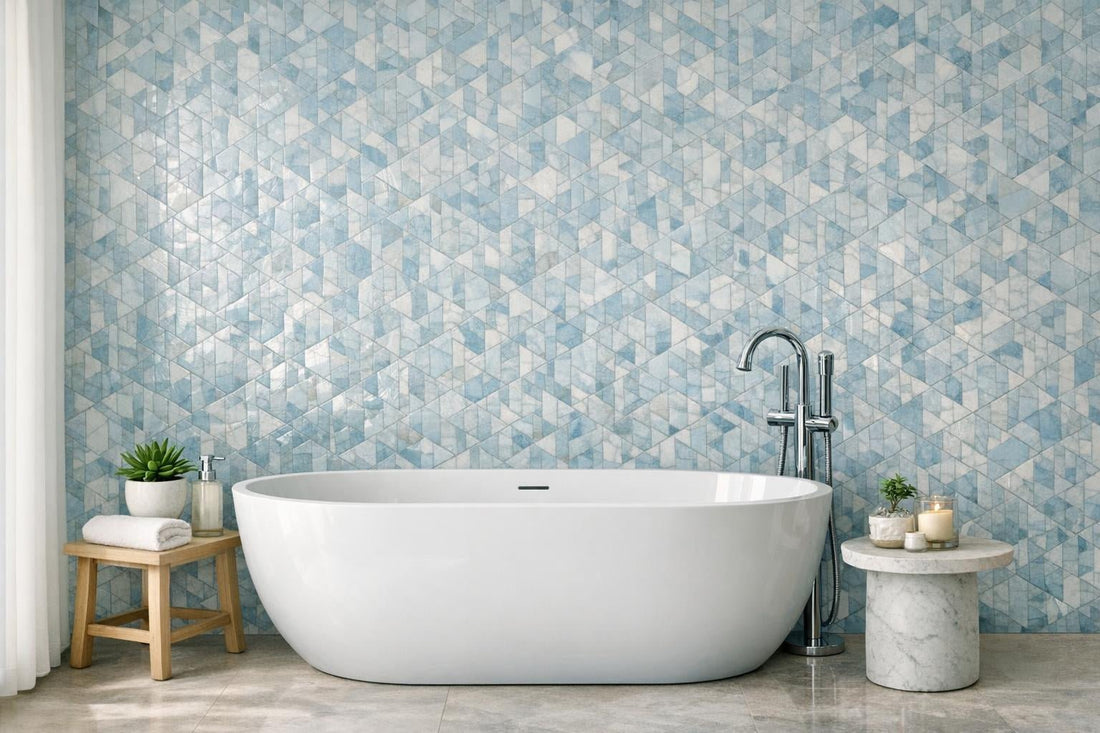 Azul Cielo Marble Mosaic Artistry: Elevate Your Design - Zicana Boutique