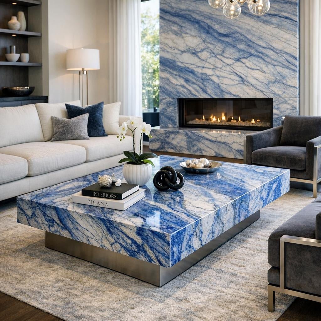 Azul Macaubas Quartzite: Elevate Spaces with Zicana Boutique - Zicana Boutique