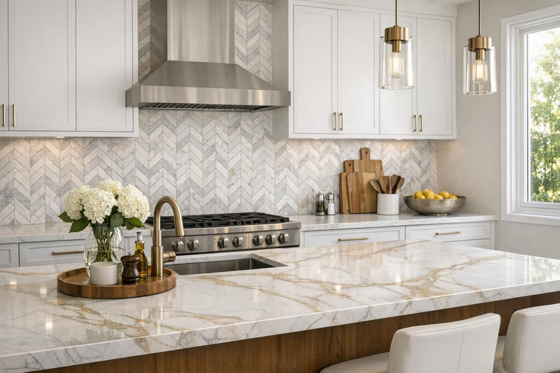 Azulejo Bianco Chevron Marble Solutions for Discerning Professionals - Zicana Boutique
