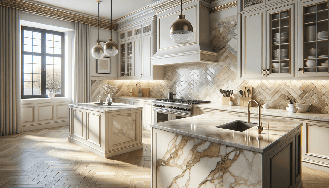 Best Backsplash Tile for Taj Mahal Quartzite Designs - Zicana Boutique
