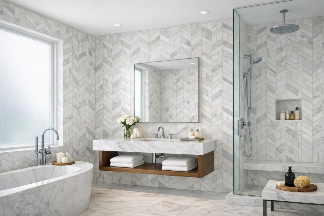 Bianco Dolomiti Dolomite: Elevate Spaces with Artistic Tile - Zicana Boutique
