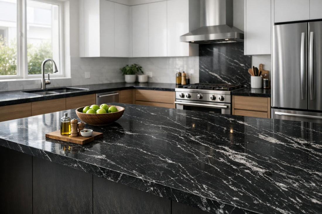 Black Quartzite Countertops: Elevate Spaces with Timeless Elegance - Zicana Boutique