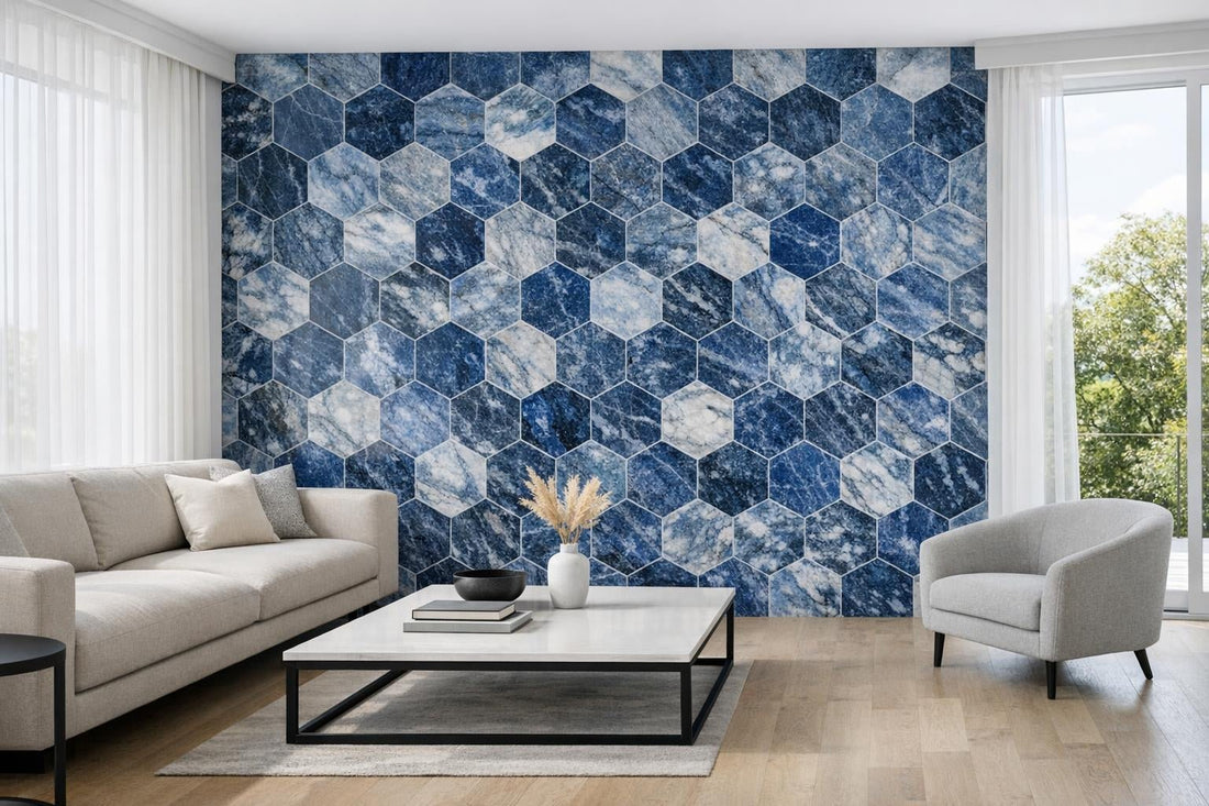 Blue Mont Polished Marble: Enhance Spaces with Zicana Boutique - Zicana Boutique