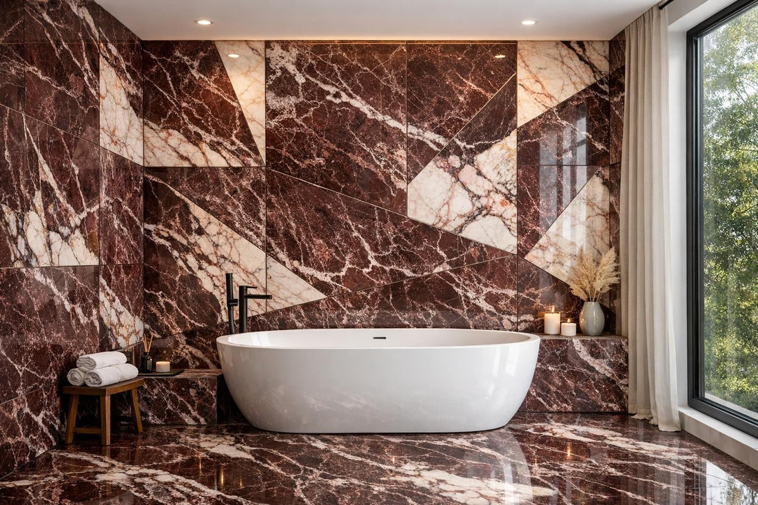 Breccia Vino Marble Tile Solutions for Artistic Tile Designs - Zicana Boutique