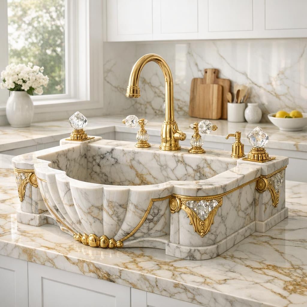 Broadway East Sink: Marble Couture for Luxurious Spaces - Zicana Boutique