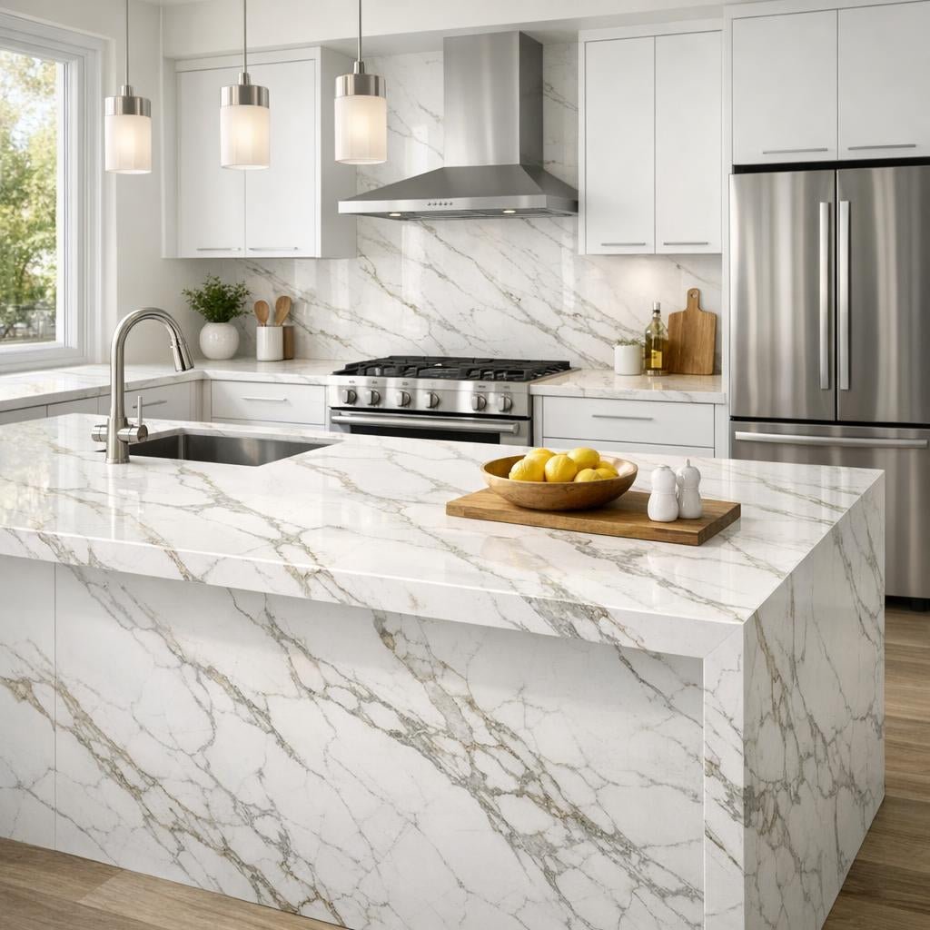 Calacatta Aquilea Wilsonart: Premier Stone Solutions for Professionals - Zicana Boutique