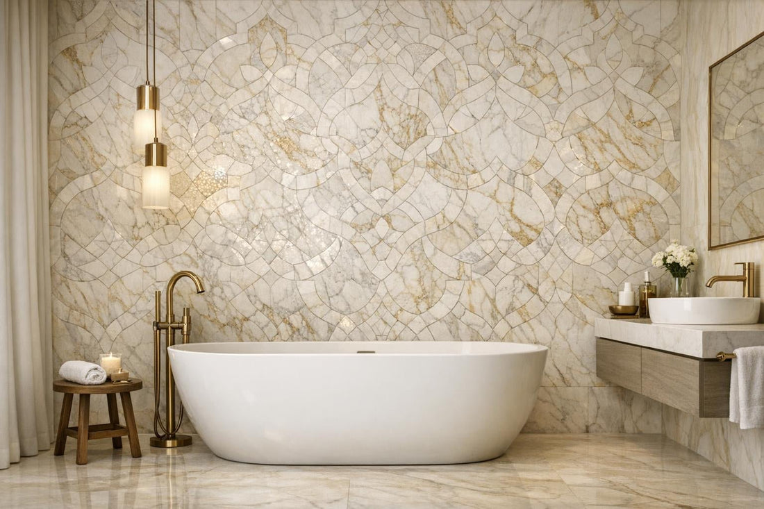 Calacatta Gold Marble Mosaic Tile: A Touch of Elegance - Zicana Boutique