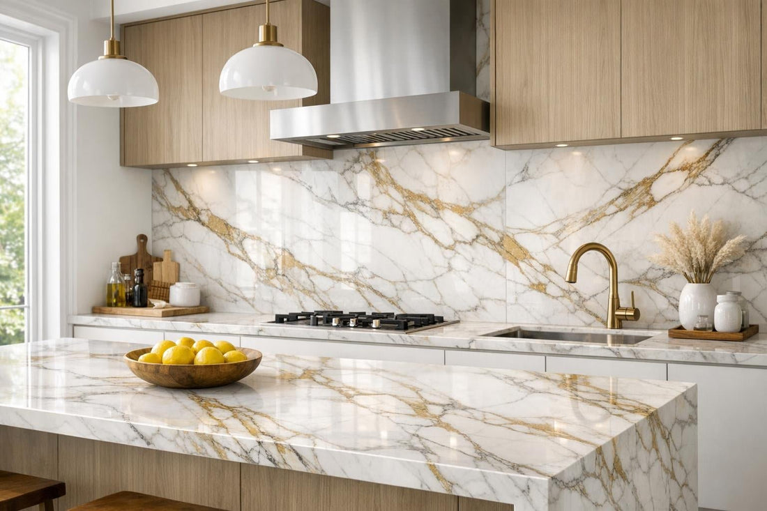 Calacatta Gold Marble Tile: Elevate Interiors with Artistic Tile - Zicana Boutique