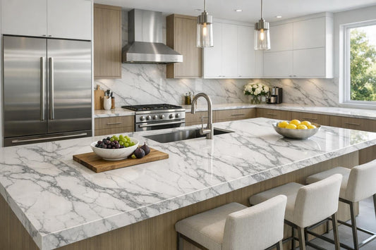 Calacatta Graystream Tessa Quartz: Elegance for Discerning Designers - Zicana Boutique