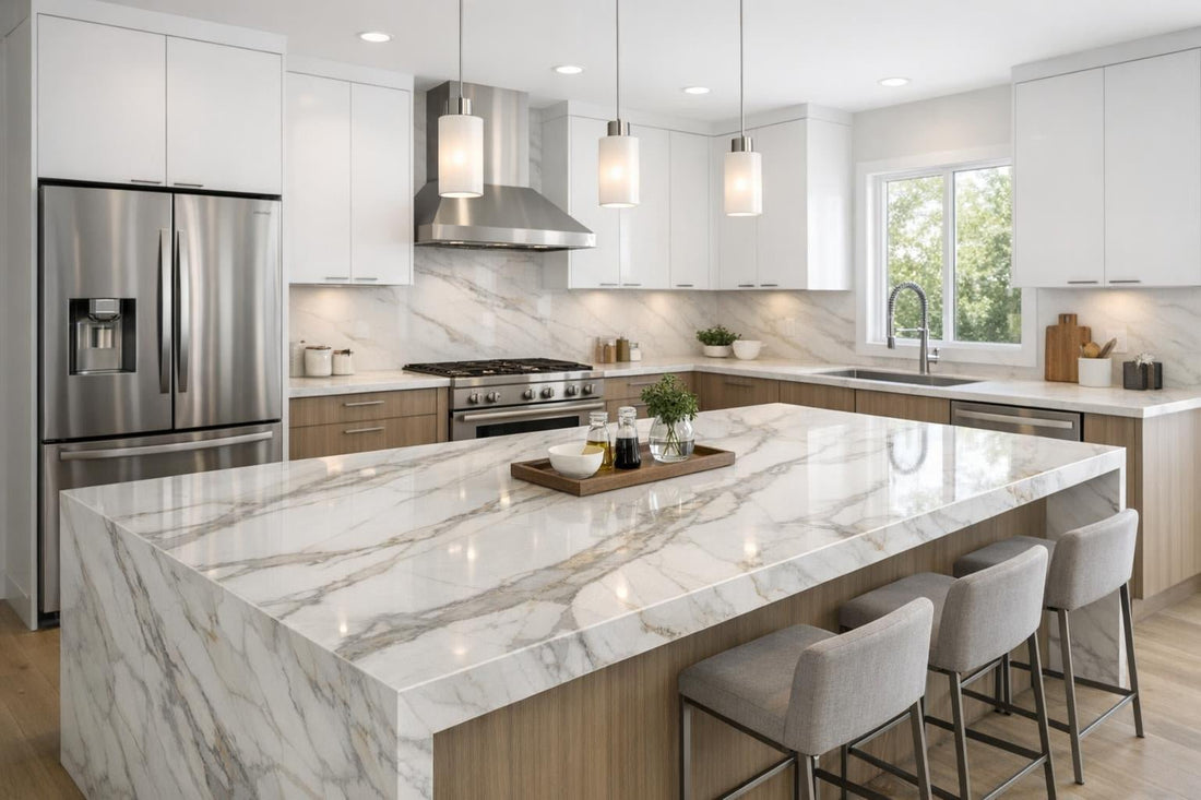 Calacatta Horizon Tessa Quartz: Elevate Design with Tessa Stones - Zicana Boutique