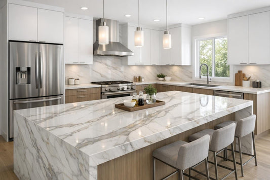 Calacatta Horizon Tessa Quartz: Elevate Design with Tessa Stones - Zicana Boutique