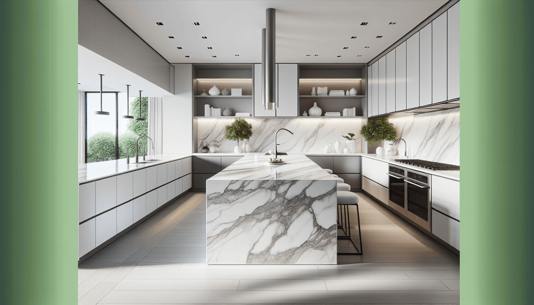 Calacatta Laza Quartz Countertop Colors for Elegant Modern Designs - Z Boutique by Marble Couture