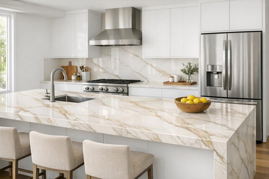 Calacatta Taj Tessa Quartz: Elevate Spaces with Elegance - Zicana Boutique