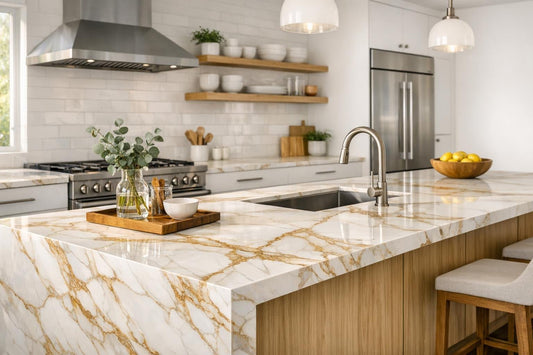 Calacatta Vena Oro Raphael Porcelain: Luxury for Pros & Homeowners - Zicana Boutique