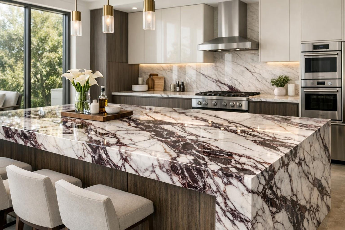 Calacatta Viola Maxfine - Elevate Interiors with IRIS MFG Stone - Zicana Boutique
