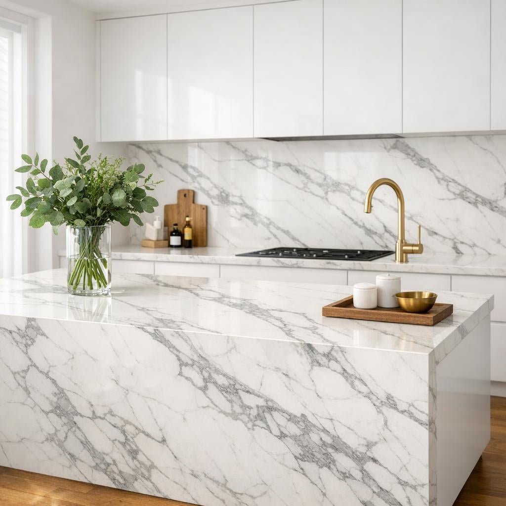 Calacatta Vogue Tessa Quartz: Elevate Designs with Tessa Stones - Zicana Boutique