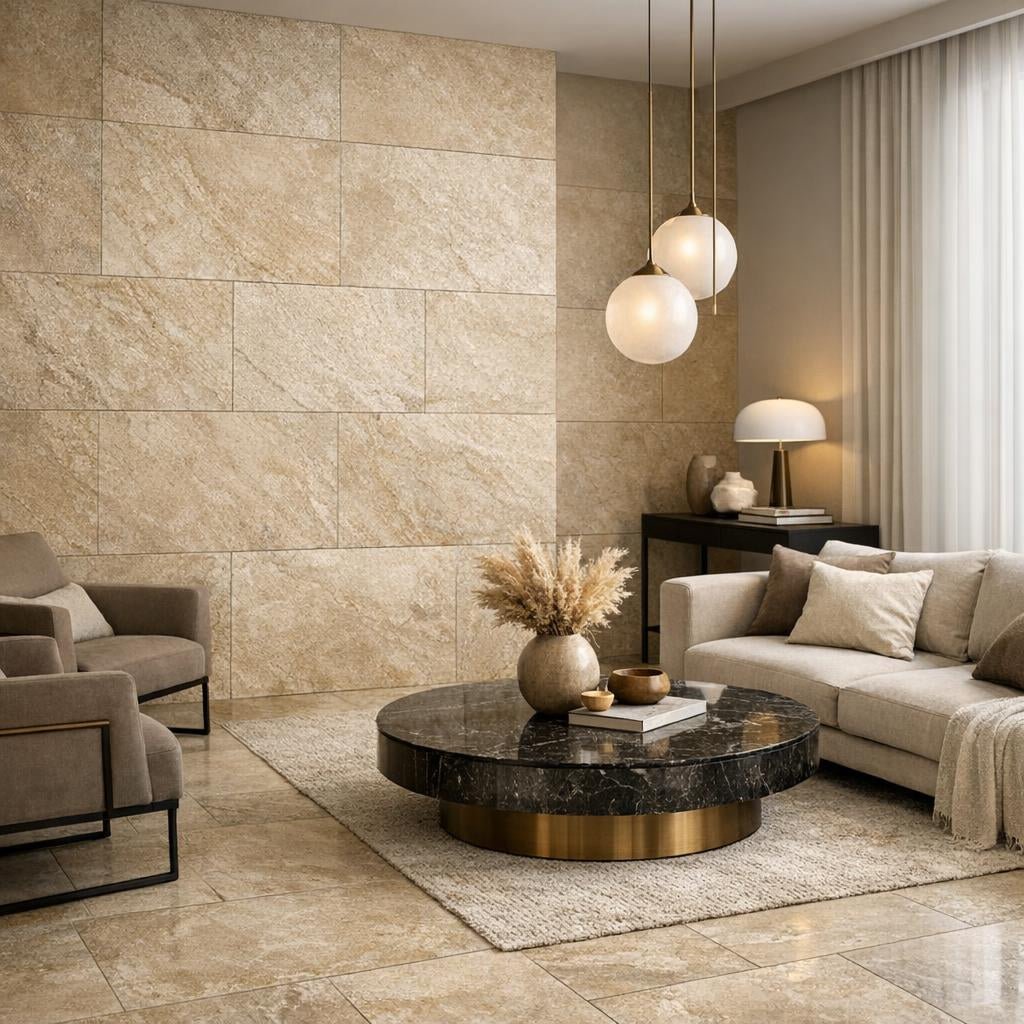 Canyonland Texture Beige Tile: Elevate Interior Aesthetics - Zicana Boutique