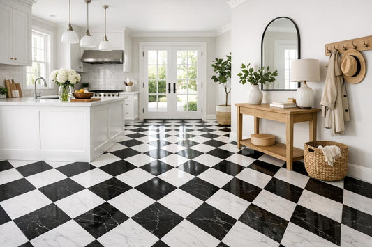 Checkerboard Tile Floors: Elevate Spaces with Timeless Elegance - Zicana Boutique