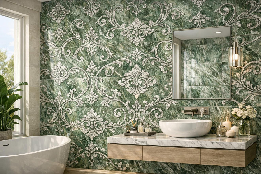 Corda Verde Elegance: Silver Serpentine Tile Insights - Zicana Boutique