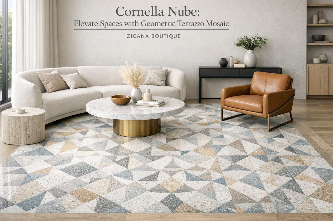 Cornella Nube: Elevate Spaces with Geometric Terrazo Mosaic - Zicana Boutique