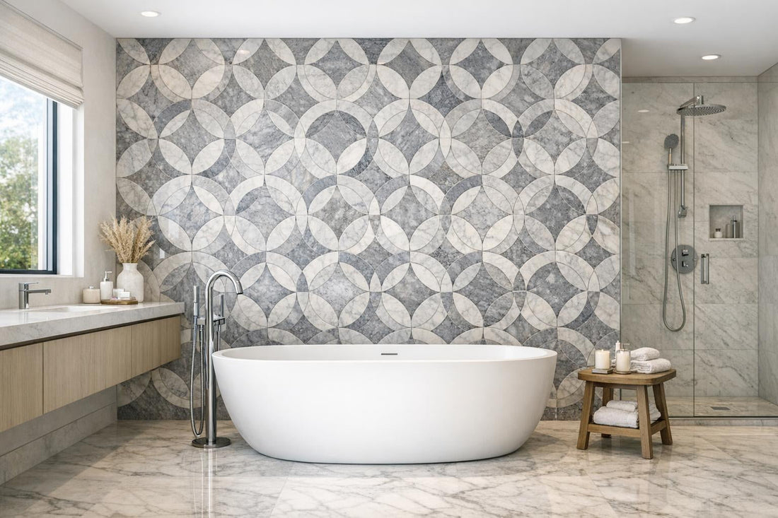 Cottone Gris Circle Mosaic: Elevate Interiors with Zicana - Zicana Boutique