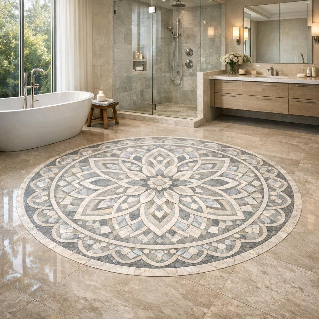 Cottone Ice Circle Terrazzo Mosaic: Elegance by Zicana Boutique - Zicana Boutique