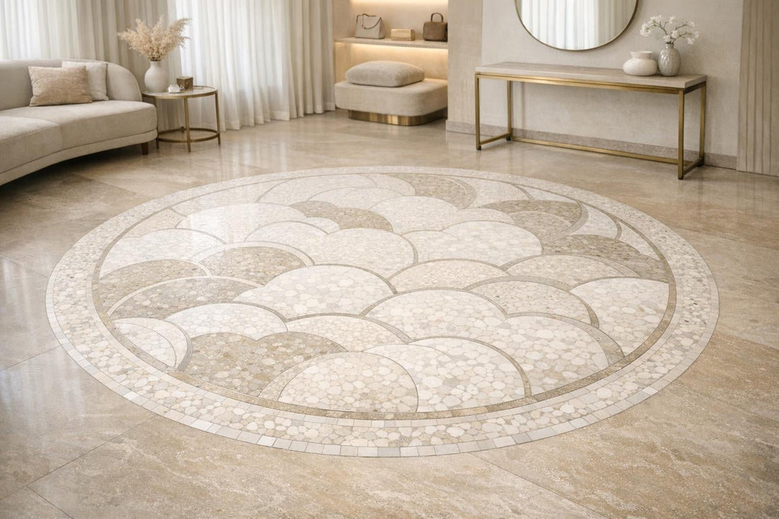Cottone Nube Circle Terrazo Mosaic: Elevate Your Space with Elegance - Zicana Boutique