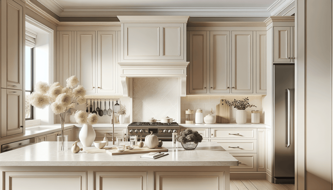 Cream Cabinets and White Quartz: Timeless Elegance for Homes - Z Boutique by Marble Couture