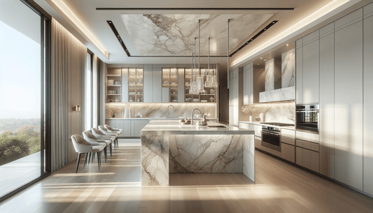 Cristallo Quartzite Kitchens: Timeless Elegance for Luxury Homes and Designs - Z Boutique by Marble Couture