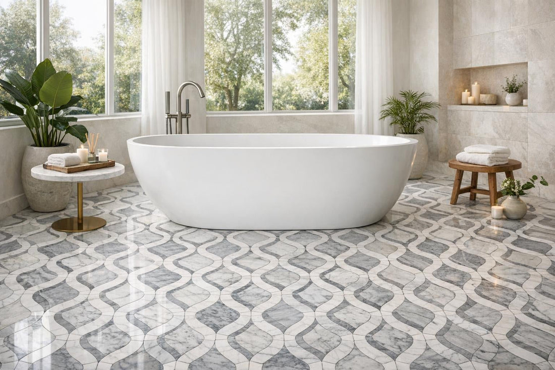 Curvello Link Marble Mosaics: Elevate with Zicana Boutique Expertise - Zicana Boutique