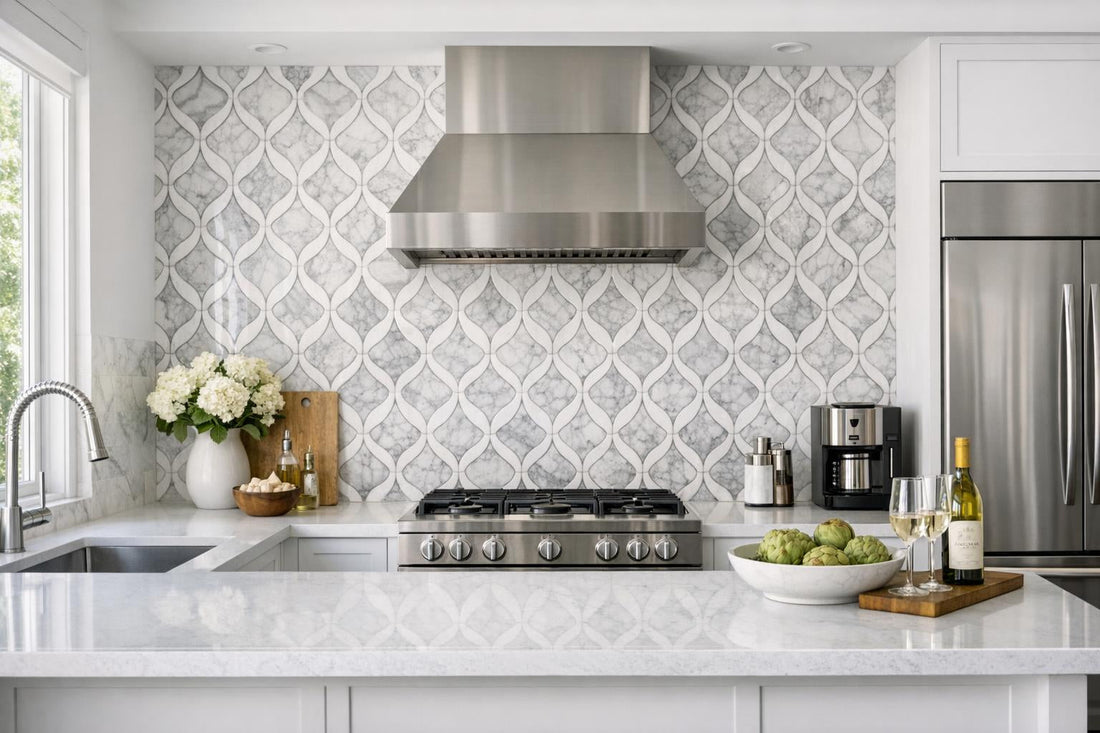 Curvello Sotto Marble Hexagon Mosaic: Elevate Your Design Dreams - Zicana Boutique