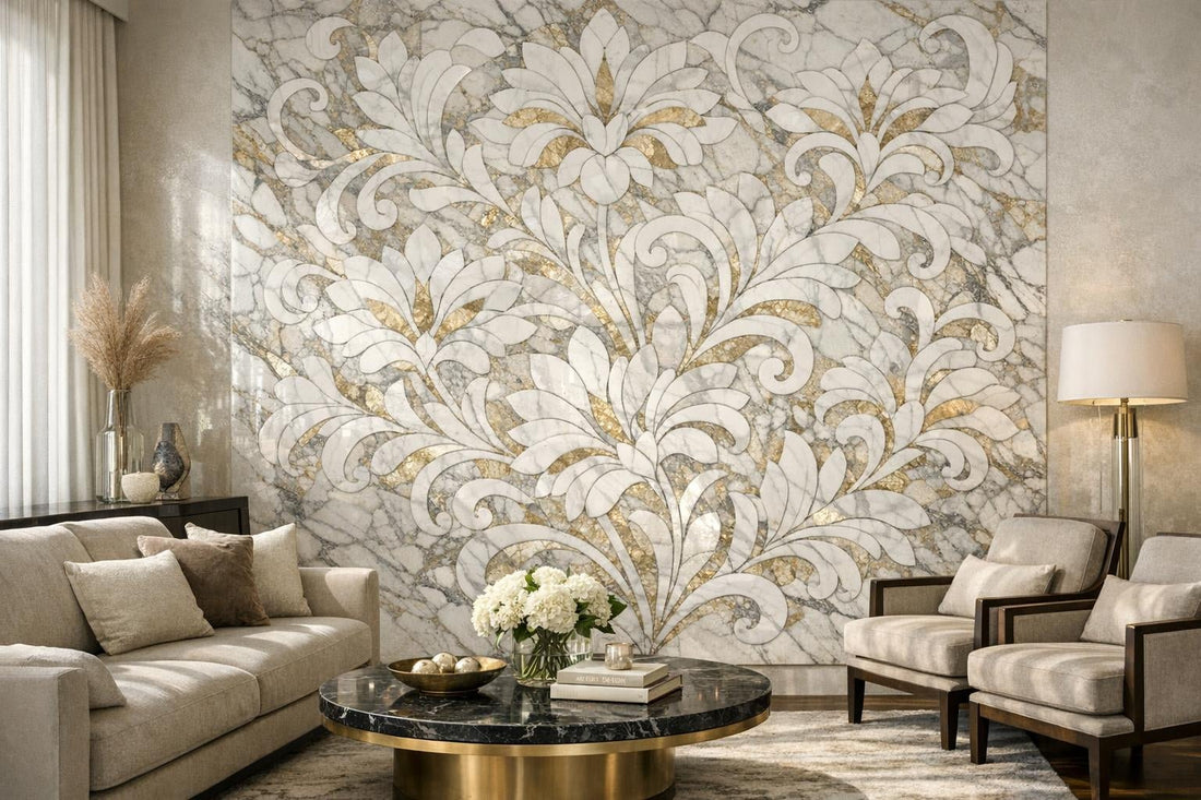 Curvona Floral Calacatta Marble Highlighted at Zicana Boutique. - Zicana Boutique