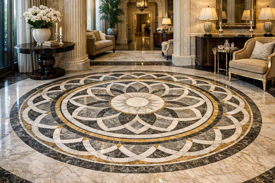 Curvona Molin Circle Marble: Enhance Spaces with Zicana Boutique - Zicana Boutique