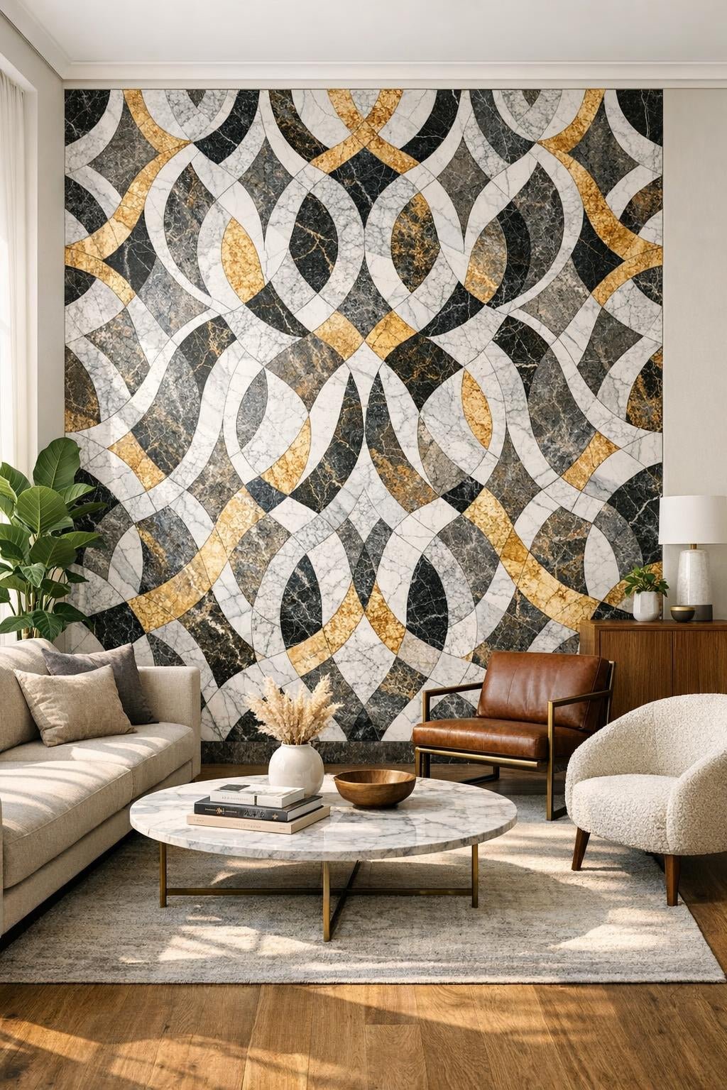 Curvona Orfal Mosaic: Elevate Spaces with Zicana Boutique Stones - Zicana Boutique