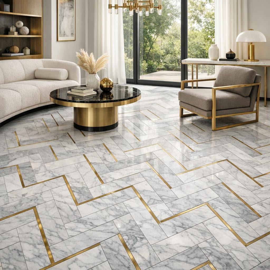 Decova Herringbone Lux Ice: Elevate Spaces with Zicana - Zicana Boutique
