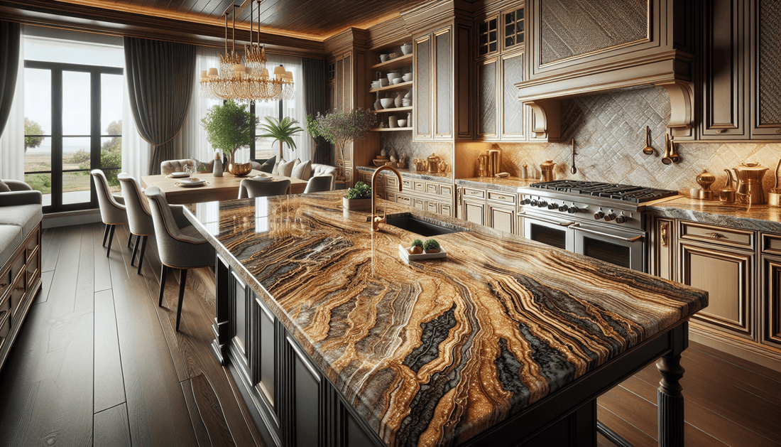 Delicatus Gold Granite Countertops: Luxurious Solutions for Homeowners and Professionals - Z Boutique by Marble Couture