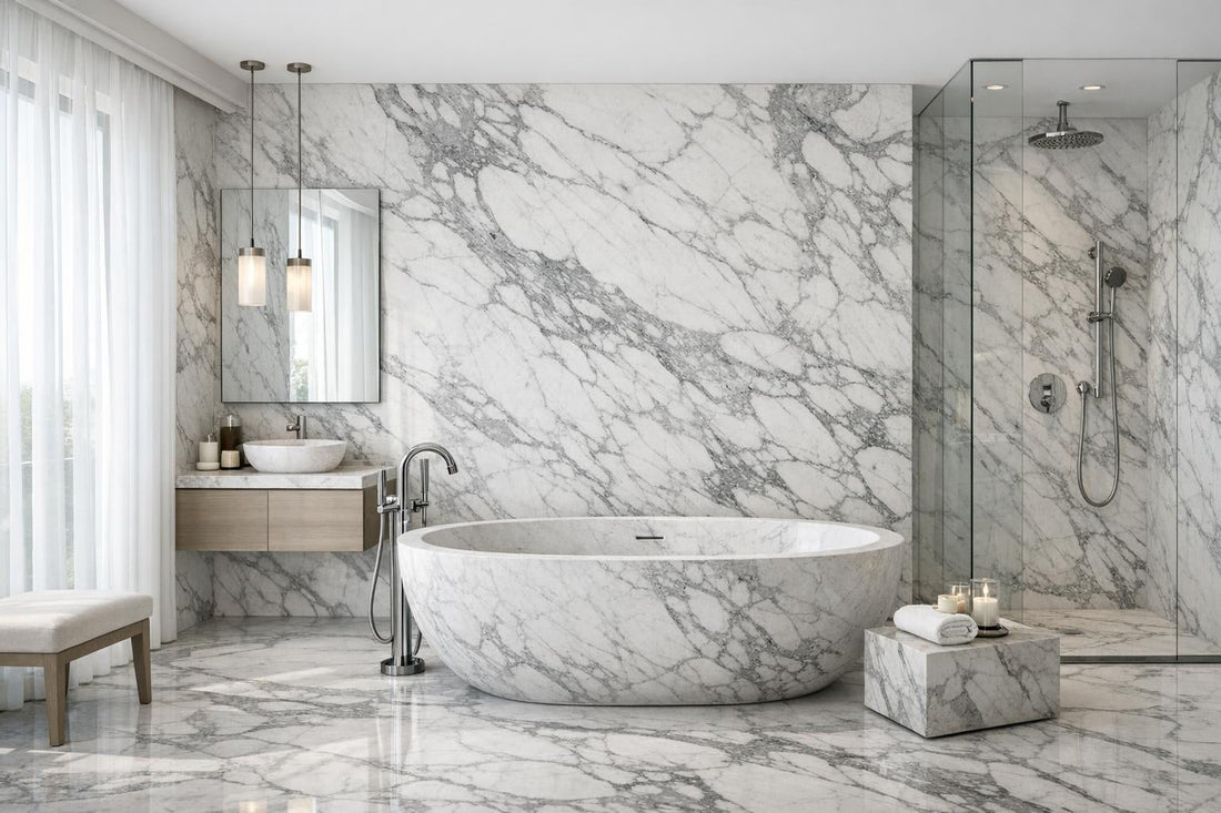Design with Arabescato Venato Level Emilgroup Stone Elegance - Zicana Boutique