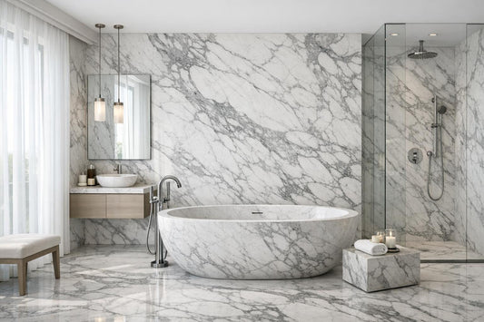 Design with Arabescato Venato Level Emilgroup Stone Elegance - Zicana Boutique