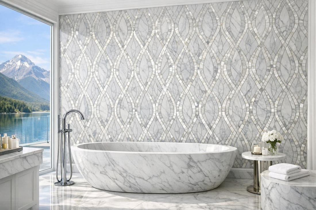 Diamond Aria Marble Mosaic: Elevate Interiors with Zicana Boutique - Zicana Boutique