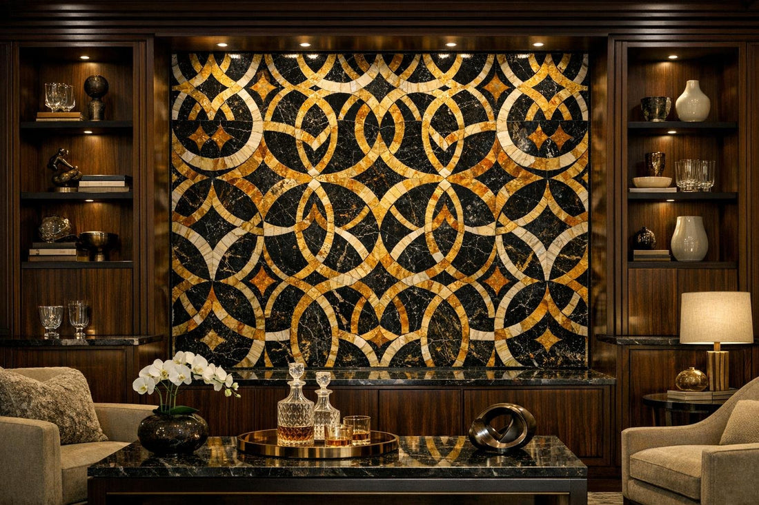 Discover Alison Rose Euclid Onyx Mosaic at Zicana Boutique - Zicana Boutique