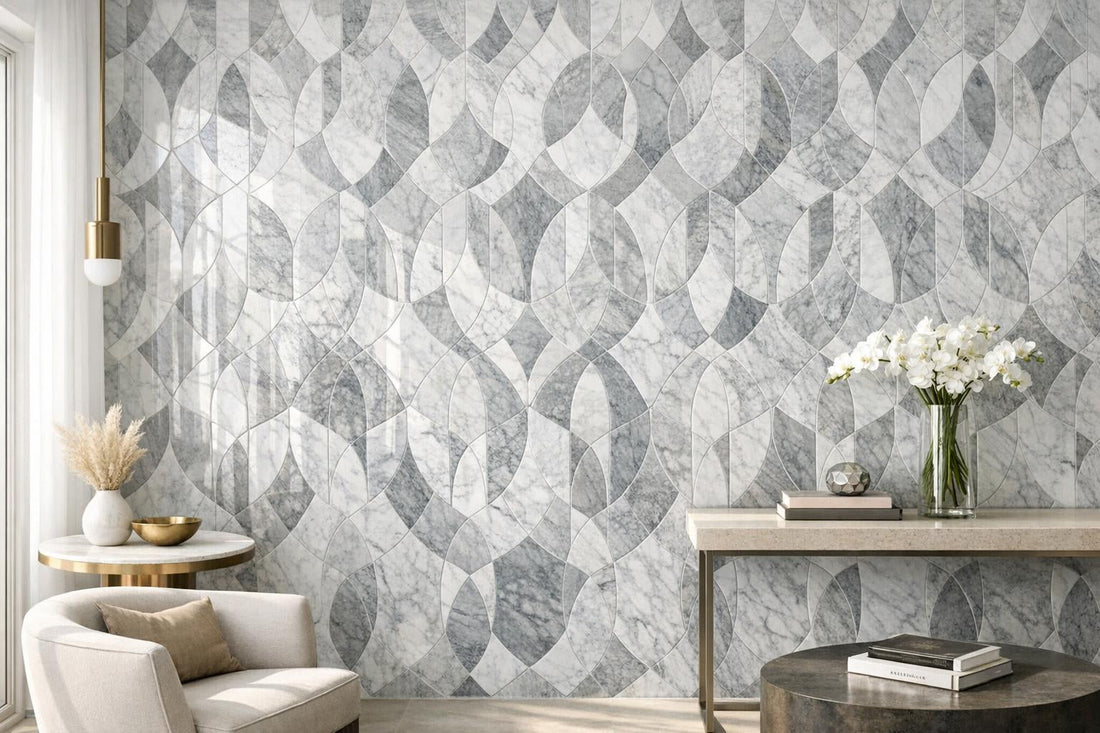 Discover Cornella Grigio Marble Mosaics at Zicana Boutique - Zicana Boutique