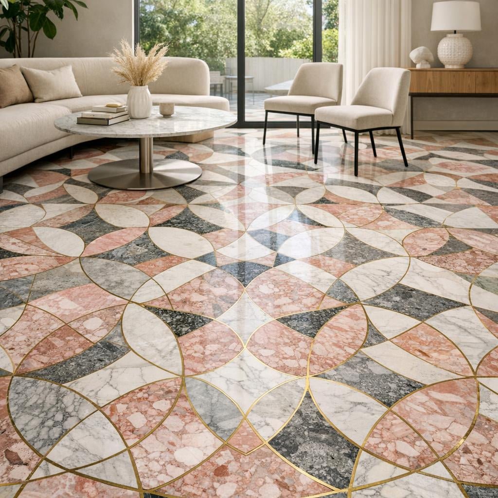 Discover Cornella Rosa Geometric Terrazzo at Zicana Boutique - Zicana Boutique