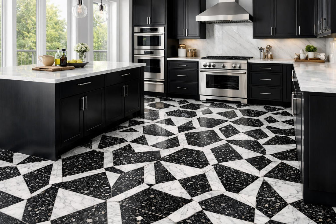 Discover Delicato Noir Terrazzo: Elegance by Zicana Boutique - Zicana Boutique