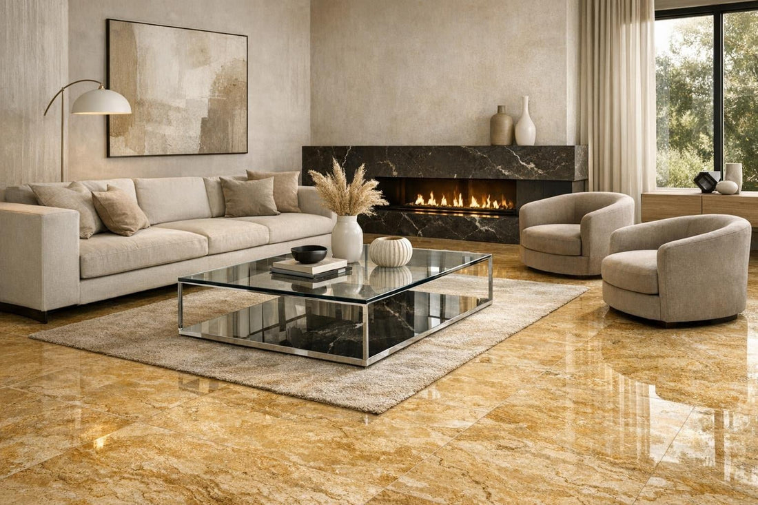 Discover Gold Travertine Florim: Elevate Luxurious Design Trends - Zicana Boutique