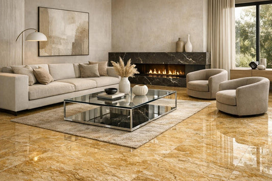 Discover Gold Travertine Florim: Elevate Luxurious Design Trends - Zicana Boutique