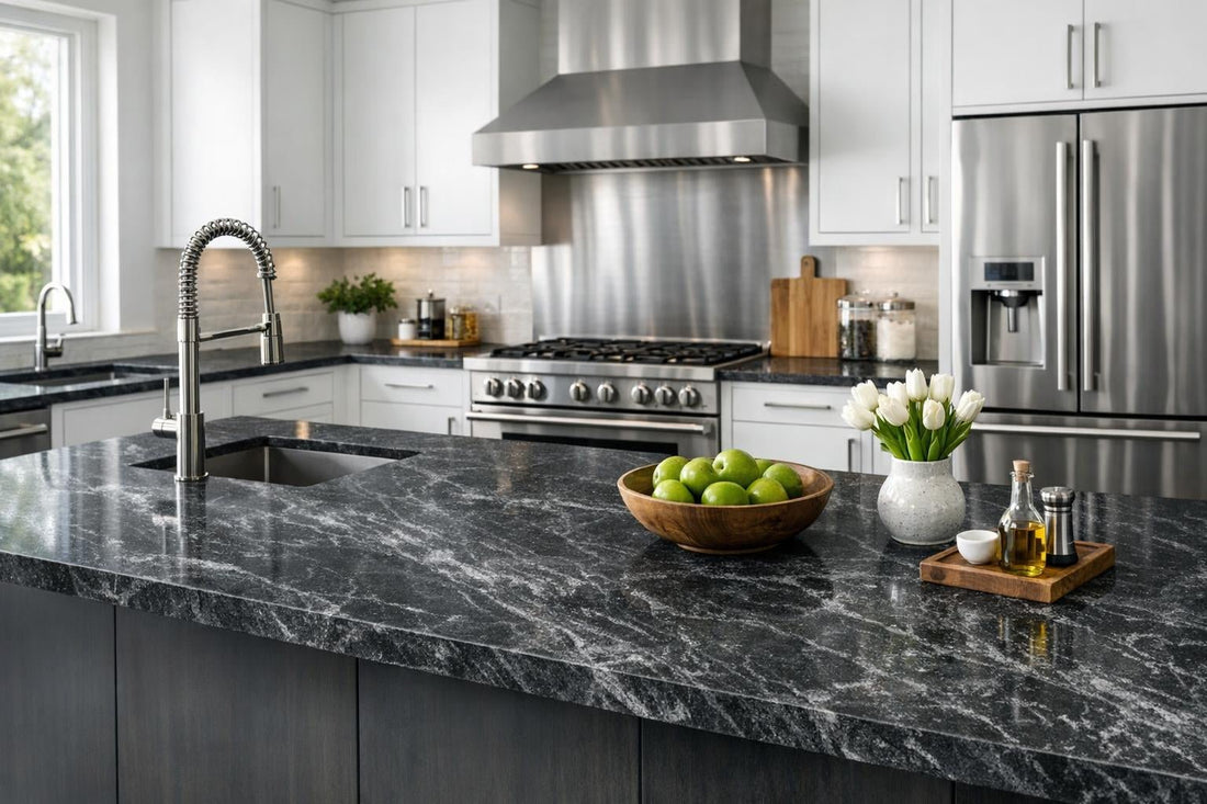 Discover Jet Mist Granite at Zicana Boutique - Zicana Boutique