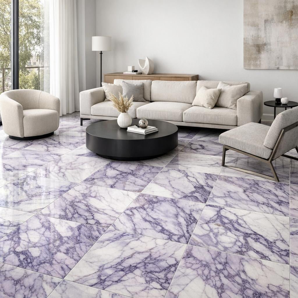 Discover Lilac Marble Field Tile Elegance for Your Projects - Zicana Boutique