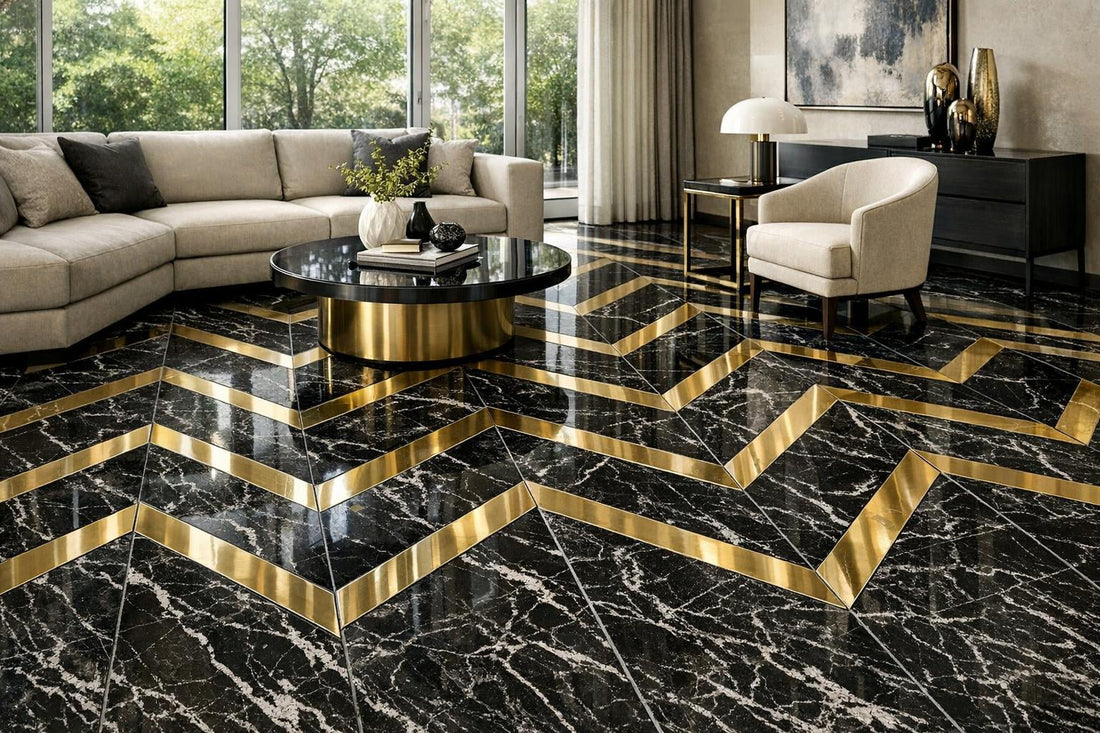 Discover Luxurious Decova Lux Noir Chevron Tile Trends - Zicana Boutique