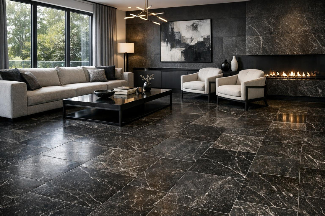 Discover Noir Limestone Field Tile for Elegant Spaces - Zicana Boutique