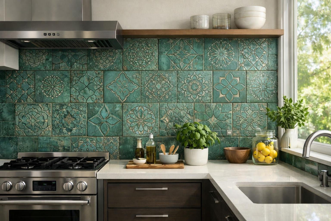 Discover Oxo Verdigris Tile: Elevate Your Artistic Interiors - Zicana Boutique